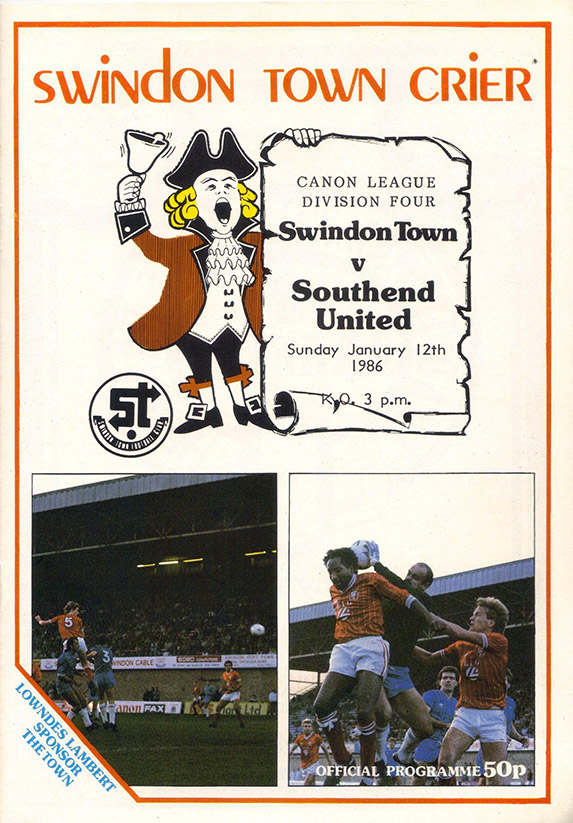 <b>Sunday, January 12, 1986</b><br />vs. Southend United (Home)